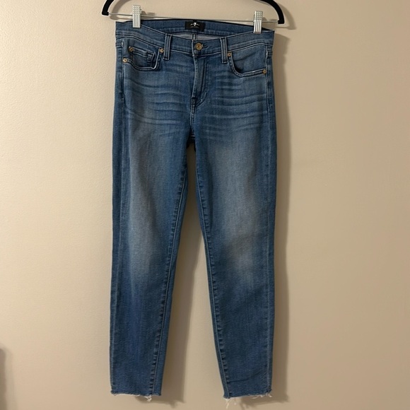 7 For All Mankind Blue Women's Jeans - Picture 1 of 8
